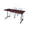 Kobe Rectangle Mobile table, 60" W, 29" H, Laminate Top, Mahogany MKTRCC6024MH47GY - alternate 1
